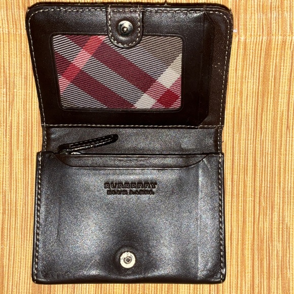 Burberry Blue label Striped Card Holder in Black and Red GUC - Picture 3 of 10